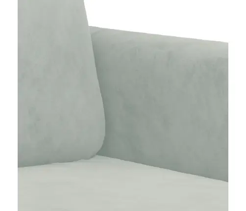 Trīsdaļīgs Dīvānu Komplekts Ar Spilveniem, Gaiši Pelēks Samts Vidaxl