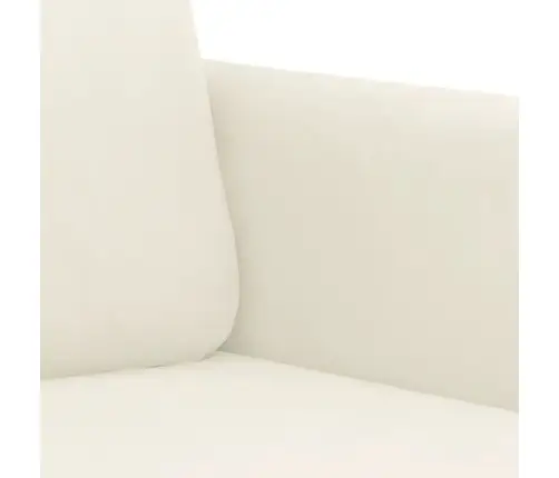 Sofos Komplektas Su Pagalvėmis, 3 Dalių, Kreminis, Aksomas