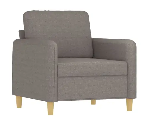 Četrdaļīgs Dīvānu Komplekts Ar Spilveniem, Pelēkbrūns Audums Vidaxl