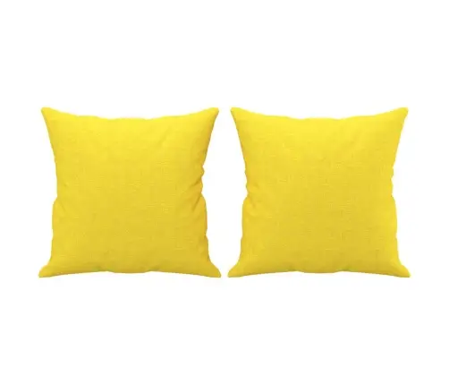 3-Osaline Diivanikomplekt Patjadega, Helekollane, Kangas