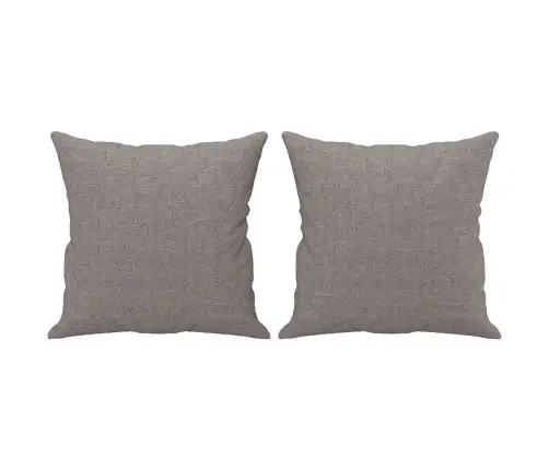 Trīsdaļīgs Dīvānu Komplekts Ar Spilveniem, Pelēkbrūns Audums Vidaxl