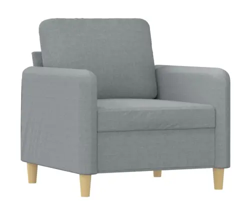 Četrdaļīgs Dīvānu Komplekts Ar Spilveniem, Gaiši Pelēks Audums Vidaxl