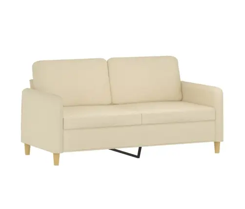 Divdaļīgs Dīvānu Komplekts Ar Spilveniem, Krēmkrāsas Audums Vidaxl