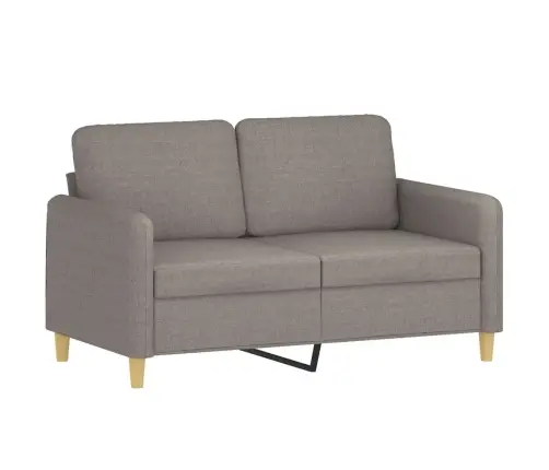 Trīsdaļīgs Dīvānu Komplekts Ar Spilveniem, Pelēkbrūns Audums Vidaxl