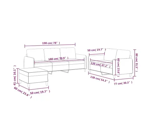 Trīsdaļīgs Dīvānu Komplekts Ar Spilveniem, Tumši Pelēks Audums Vidaxl