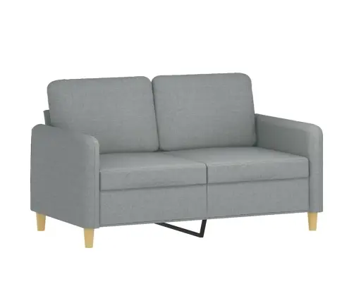 Divdaļīgs Dīvānu Komplekts Ar Spilveniem, Gaiši Pelēks Audums Vidaxl