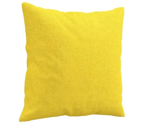 Trīsdaļīgs Dīvānu Komplekts Ar Spilveniem, Dzeltens Audums Vidaxl