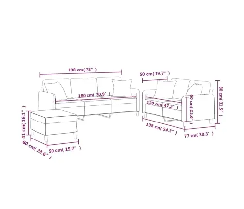 Trīsdaļīgs Dīvānu Komplekts Ar Spilveniem, Dzeltens Audums Vidaxl