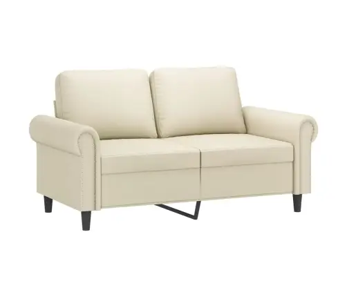 2-Osaline Diivanikomplekt Patjadega, Kreemjas, Kunstnahk