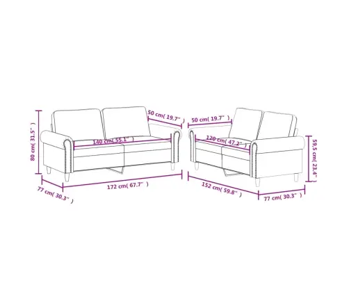 Divdaļīgs Dīvānu Komplekts, Kapučīno Krāsas Mākslīgā Āda Vidaxl