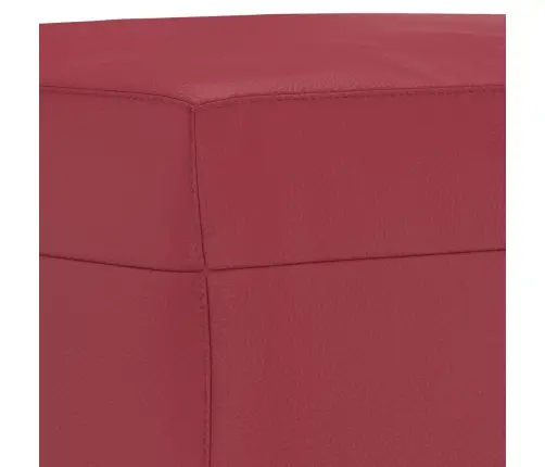 Trīsdaļīgs Dīvānu Komplekts Ar Spilveniem, Sarkana Mākslīgā Āda Vidaxl