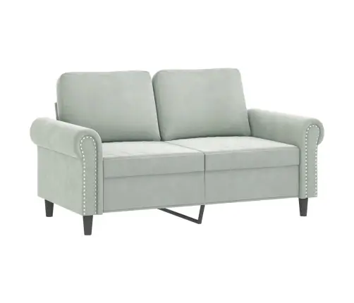 Trīsdaļīgs Dīvānu Komplekts Ar Spilveniem, Gaiši Pelēks Samts Vidaxl