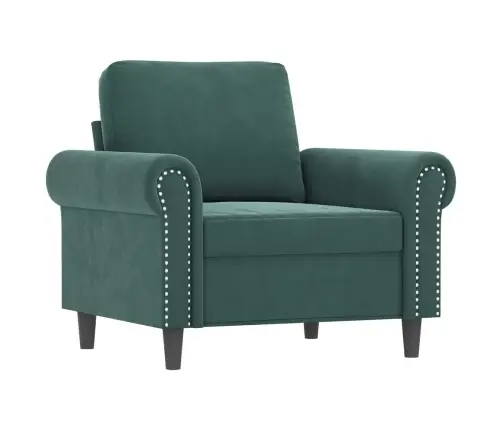 Trīsdaļīgs Dīvānu Komplekts Ar Spilveniem, Tumši Zaļš Samts Vidaxl