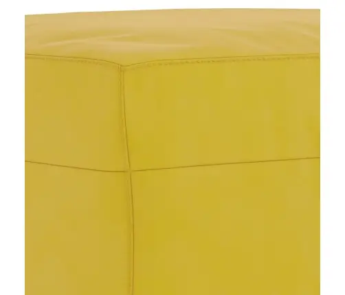Četrdaļīgs Dīvānu Komplekts Ar Spilveniem, Dzeltens Samts Vidaxl