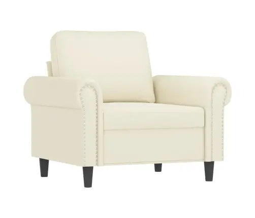 Sofos Komplektas Su Pagalvėlėmis, 4 Dalių, Kreminis, Aksomas