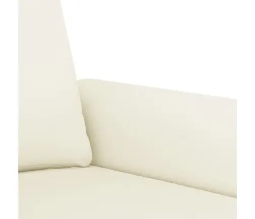 Sofos Komplektas Su Pagalvėlėmis, 4 Dalių, Kreminis, Aksomas