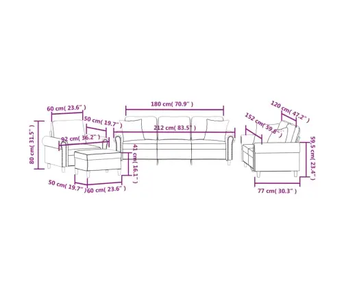 Četrdaļīgs Dīvānu Komplekts Ar Spilveniem, Tumši Pelēks Samts Vidaxl Četrdaļīgs Dīvānu Komplekts Ar Spilveniem, Tumši Pelēks Samts Vidaxl