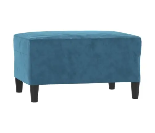 4 Gabalu Dīvānu Komplekts Ar Spilveniem Zilais Samts Vidaxl