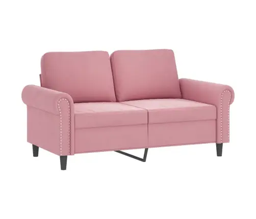 Trīsdaļīgs Dīvānu Komplekts Ar Spilveniem, Rozā Samts Vidaxl