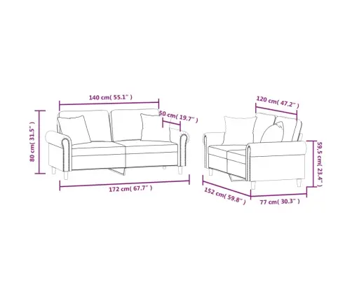 Divdaļīgs Dīvānu Komplekts Ar Spilveniem, Tumši Pelēks Samts Vidaxl