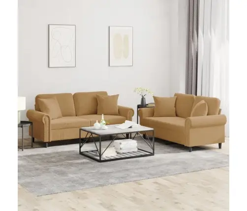 Divdaļīgs Dīvānu Komplekts Ar Spilveniem, Melns Samts Vidaxl