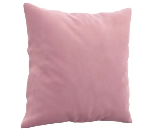 Sofos Komplektas Su Pagalvėmis, 3 Dalių, Rožinis, Aksomas