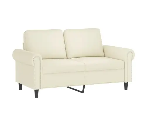 Trīsdaļīgs Dīvānu Komplekts Ar Spilveniem, Krēmkrāsas Samts Vidaxl