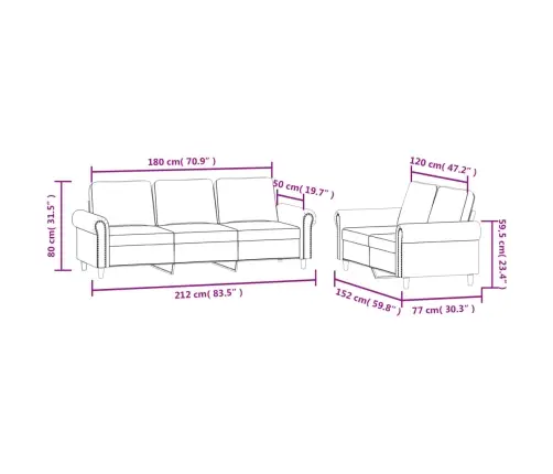 Divdaļīgs Dīvānu Komplekts Ar Spilveniem, Brūns Samts Vidaxl