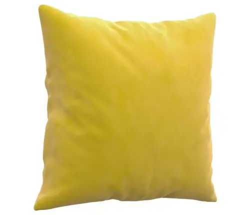 Divdaļīgs Dīvānu Komplekts Ar Spilveniem, Dzeltens Samts Vidaxl