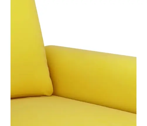 Divdaļīgs Dīvānu Komplekts Ar Spilveniem, Dzeltens Samts Vidaxl