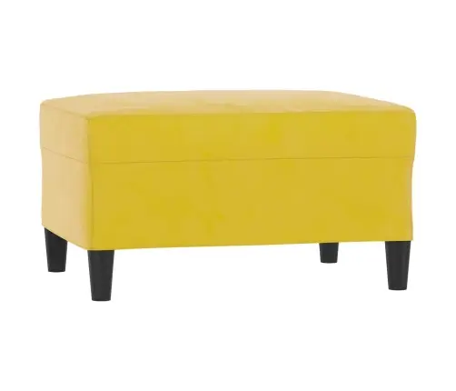 Trīsdaļīgs Dīvānu Komplekts Ar Spilveniem, Dzeltens Samts Vidaxl