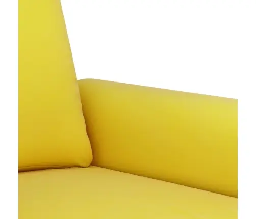 Trīsdaļīgs Dīvānu Komplekts Ar Spilveniem, Dzeltens Samts Vidaxl