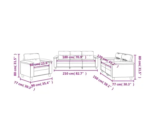 Trīsdaļīgs Dīvānu Komplekts Ar Spilveniem, Gaiši Pelēks Audums Vidaxl