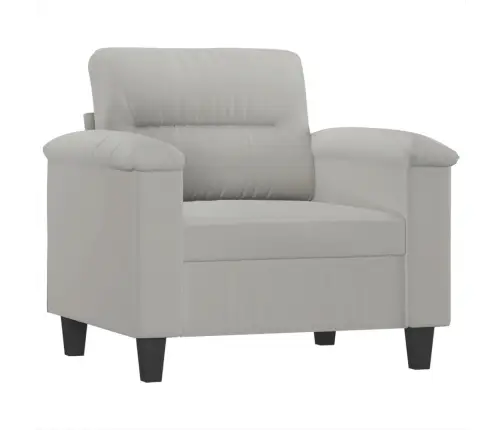 4-Osaline Diivanikomplekt Patjadega, Helehall, Mikrofiiber