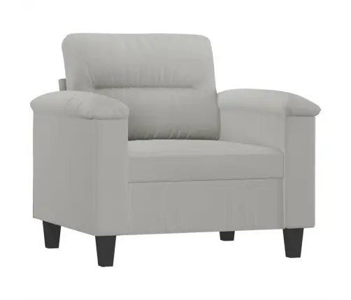 Četrdaļīgs Dīvānu Komplekts Ar Spilveniem, Gaiši Pelēks Audums Vidaxl