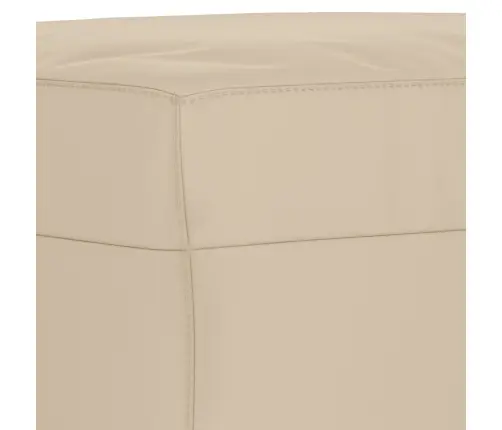 Četrdaļīgs Dīvānu Komplekts Ar Spilveniem, Krēm Audums Vidaxl