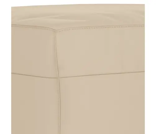 Trīsdaļīgs Dīvānu Komplekts Ar Matračiem, Krēmkrāsas Audums Vidaxl