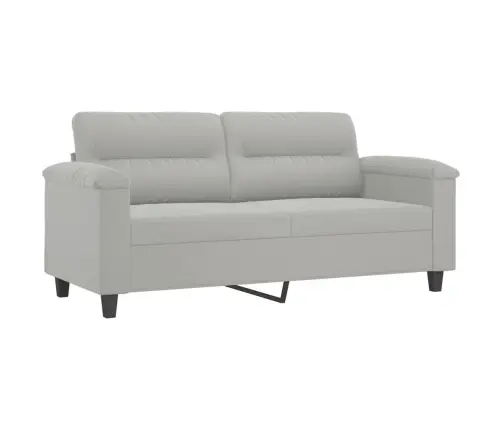 Trīsdaļīgs Dīvānu Komplekts Ar Spilveniem, Gaiši Pelēks Audums Vidaxl