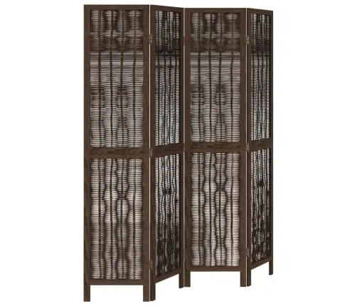 4-Paneļu Istabas Aizslietnis, Tumši Brūns, Paulonijas Masīvkoks Vidaxl