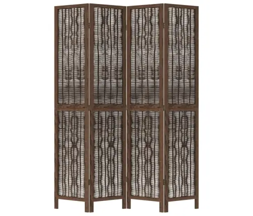 4-Paneļu Istabas Aizslietnis, Tumši Brūns, Paulonijas Masīvkoks Vidaxl