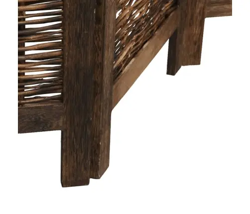 6-Paneļu Istabas Aizslietnis, Tumši Brūns, Paulonijas Masīvkoks Vidaxl