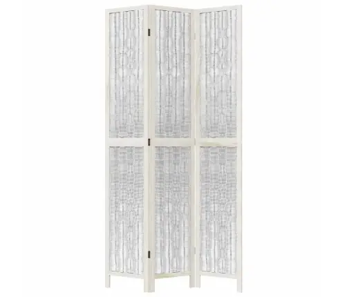 3-Paneļu Istabas Aizslietnis, Balts, Paulonijas Masīvkoks Vidaxl