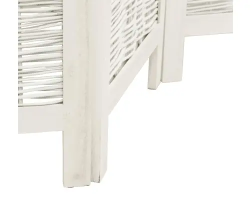 3-Paneļu Istabas Aizslietnis, Balts, Paulonijas Masīvkoks Vidaxl