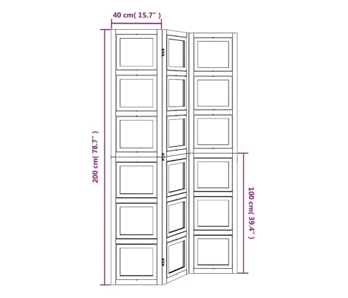 Kambario Pertvara, 3 Segmentai, Balta, Paulovnijos Masyvas