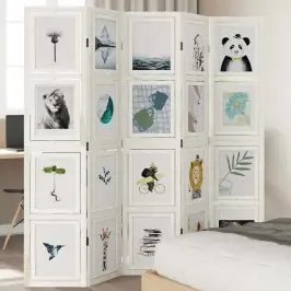 5 Paneeliga Ruumijagaja, Valge, Paulownia Puit