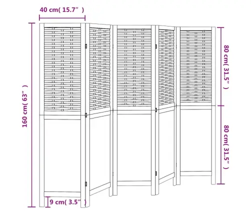 Kambario Pertvara, 5 Segmentai, Tamsiai Ruda, Paulovnija