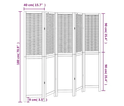 Kambario Pertvara, 5 Segmentai, Tamsiai Ruda, Paulovnija