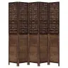 5-Paneļu Istabas Aizslietnis, Tumši Brūns, Paulonijas Masīvkoks Vidaxl