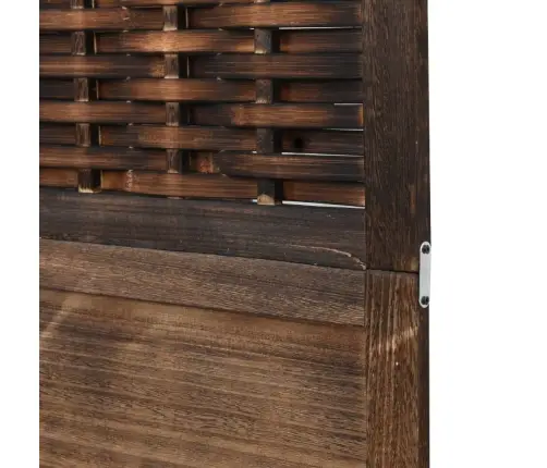 5-Paneļu Istabas Aizslietnis, Tumši Brūns, Paulonijas Masīvkoks Vidaxl