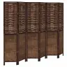 6-Paneļu Istabas Aizslietnis, Tumši Brūns, Paulonijas Masīvkoks Vidaxl